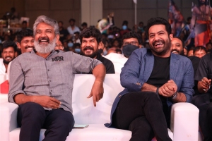 SS Rajamouli, Jr NTR @ RRR Movie Pre Release Event Chennai Stills