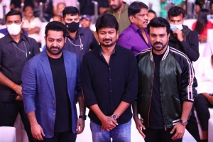 Jr NTR, Udhayanidhi Stalin, Ram Charan @ RRR Movie Pre Release Event Chennai Stills