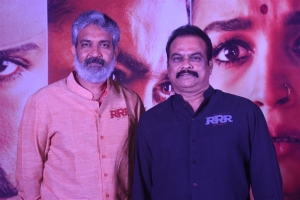 SS Rajamouli, DVV Danayya @ RRR Movie Press Meet Stills