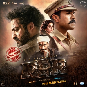 Jr NTR, Ram Charan, Ajay Devgn, Alia Bhatt in RRR Movie Release Posters HD