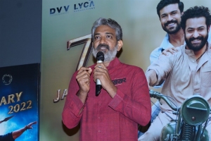 Director SS Rajamouli @ RRR Movie Uyire Song Release Stills