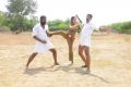 Moogambigai Ravi, Sonia Agarwal, Karate Raja in Saaya Tamil Movie Stills