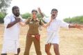 Moogambigai Ravi, Sonia Agarwal, Karate Raja in Saaya Tamil Movie Stills