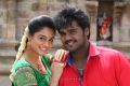 Neha, Shanmuga Pandian in Sagaptham Tamil Movie Stills