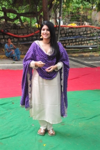 Actress Megha Akash @ Sahakutumbanaam Movie Opening Stills