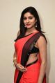 Actress Sai Akshatha Hot in Sleeveless Black Blouse & Red Saree Pics