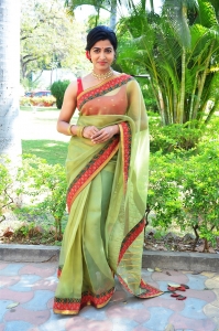 Actress Sai Dhansika Saree Pics @ Shikaru Movie Trailer Launch