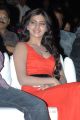 Actress Samantha in Red Orange Color Sleeveless Long Dress