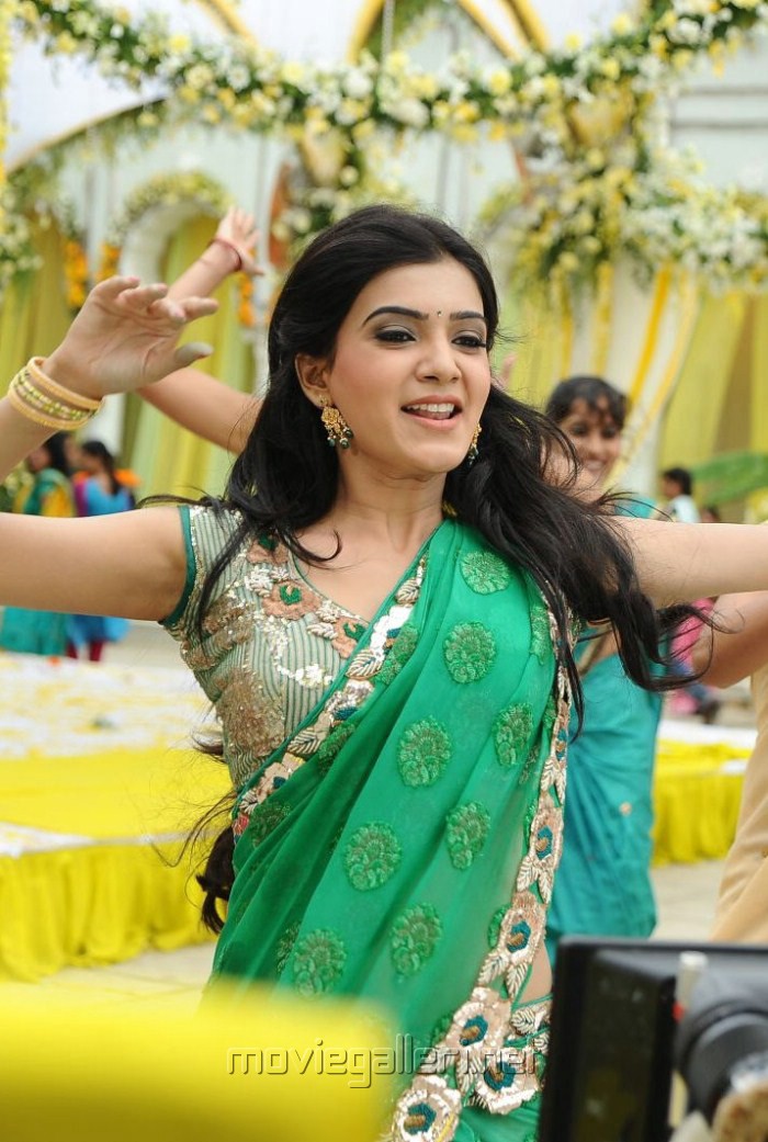 Samantha in Green Saree Pics Photos from Dookudu | New Movie Posters