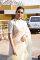 Actress Samantha White Saree Photos @ Shakuntalam Movie Opening