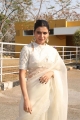 Actress Samantha White Saree Photos @ Shakuntalam Movie Opening