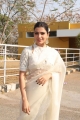 Actress Samantha Akkineni White Saree Photos @ Shakuntalam Movie Launch