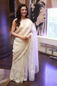 Shakuntalam Movie Actress Samantha White Saree Images