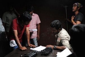Actor Vishal, Director Thiru at Samar Movie Shooting Spot Stills