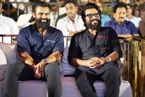 Sai Dharam Tej, Ram Charan @ Sambarala Yeti Gattu Carnage Launch Event Stills