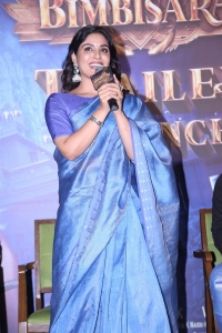 Actress Samyuktha Menon Blue Saree Images