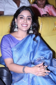 Actress Samyuktha Menon Blue Saree Images