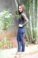 Sana Khan in Black Top & Jeans