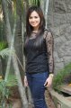 Sana Khan in Black Top & Jeans