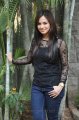 Sana Khan in Black Top & Jeans