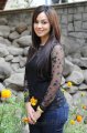 Sana Khan in Black Top & Jeans