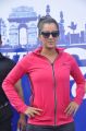 Sania Mirza in Pink Jogging Suit Hot Photos