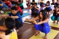 Actress Sanjana Yoga Photos @ Akshar Power Yoga Academy