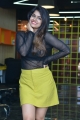 Actress Sanjana Anand Hot Photos in Black Net Top and Yellow Mini Skirt