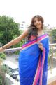 Telugu Actress Sanjana Galrani Hot in Blue Saree Stills