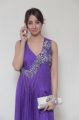 Actress Sanjana Hot in Dark Violet Long Dress Pictures