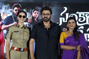 Meenakshi Chaudhary, Venkatesh, Aishwarya Rajesh @ Sankranthiki Vasthunnam Release Date Press Meet Stills