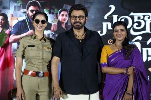 Meenakshi Chaudhary, Venkatesh, Aishwarya Rajesh @ Sankranthiki Vasthunnam Release Date Press Meet Stills