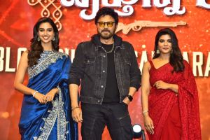 Meenakshi Chaudhary, Venkatesh, Aishwarya Rajesh @ Sankranthiki Vasthunam Blockbuster Sambaram Stills