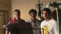 Viveka, Ganesh, Santhanam @ Nambiar Movie Song Recording Photos