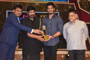 Chiranjeevi, Akash Puri, Allu Aravind @ Santosham Suman TV Awards 2021 Function Stills