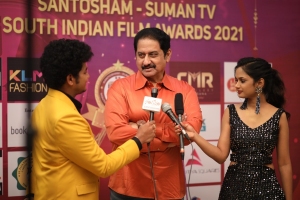 Actor Suman @ Santosham Suman TV Awards 2021 Function Stills