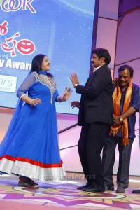 Jyothi Lakshmi, Balakrishna @ Santosham 13th Anniversary Awards 2015 Function Stills