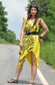 Hot Sarah Sharma in Yellow Mini Frocks