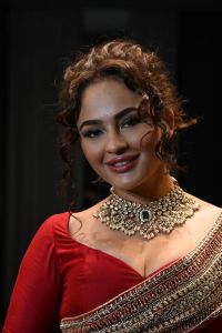 Manamey Movie Actress Seerat Kapoor Red Saree Pictures