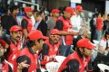 Telugu Warriors Team @ Sharjah CCL 2012 Match Day1 Pictures