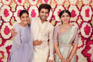 Swapna Dutt @ Sharwanand Rakshita Reddy Engagement Photos