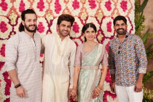 Akhil Akkineni @ Sharwanand Rakshita Reddy Engagement Photos