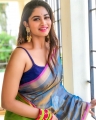 Serial Actress Shivani Narayanan Saree Photos