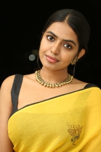 Jilebi Movie Heroine Shivani Rajashekar Yellow Saree Stills