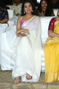 Actress Shivathmika White Saree Stills @ Panchathantram Pre-Release