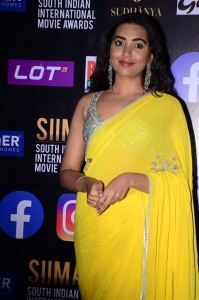 Actress Shivathmika Rajashekar Yellow Saree Photos @ SIIMA 2021