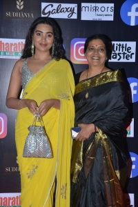 Actress Shivathmika Rajashekar Yellow Saree Photos @ SIIMA 2021