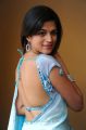 Sraddha Das Hot in Blue Saree Back Less Blouse