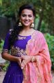 Actress Shraddha Srinath Cute Stills in Purple Churidar