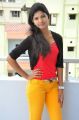 Telugu Actress Sravani Stills in Red Top & Yellow Pant